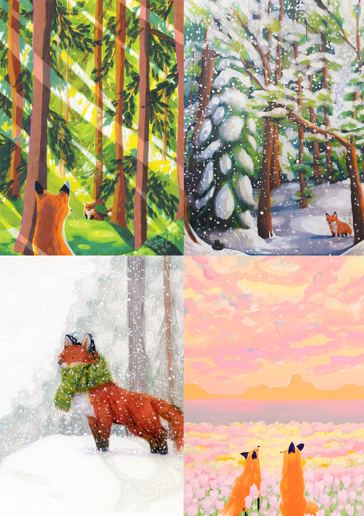 Tiny Print Bundle | Foxes!