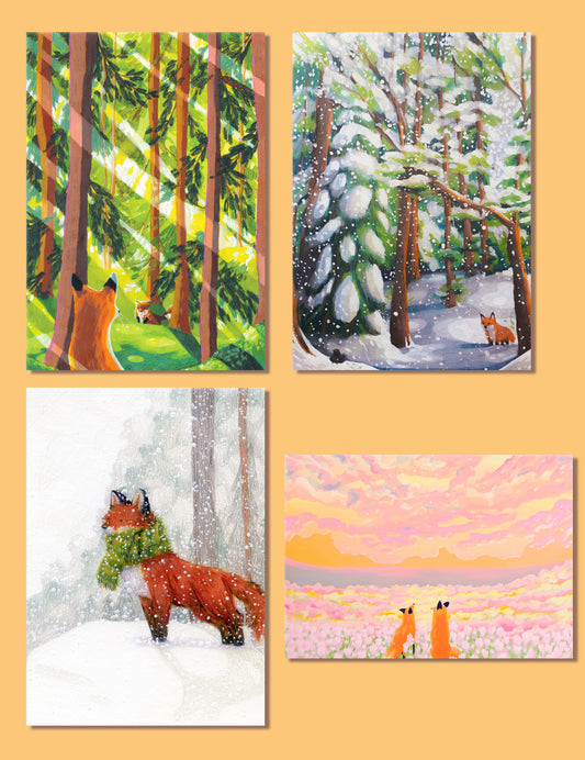 Tiny Print Bundle | Foxes!