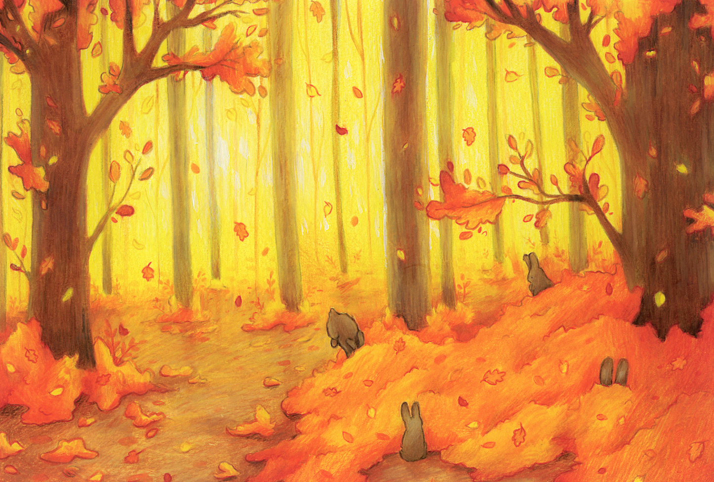 Leaves and Bunnies | Standard Print