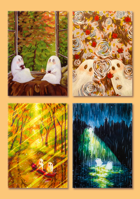 Tiny Print Bundle | Fall Ghosts