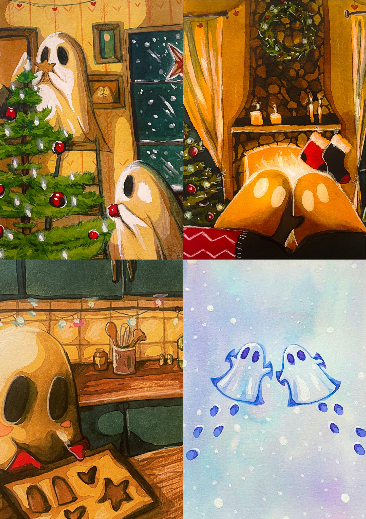 Tiny Print Bundle | Christmas Ghosts