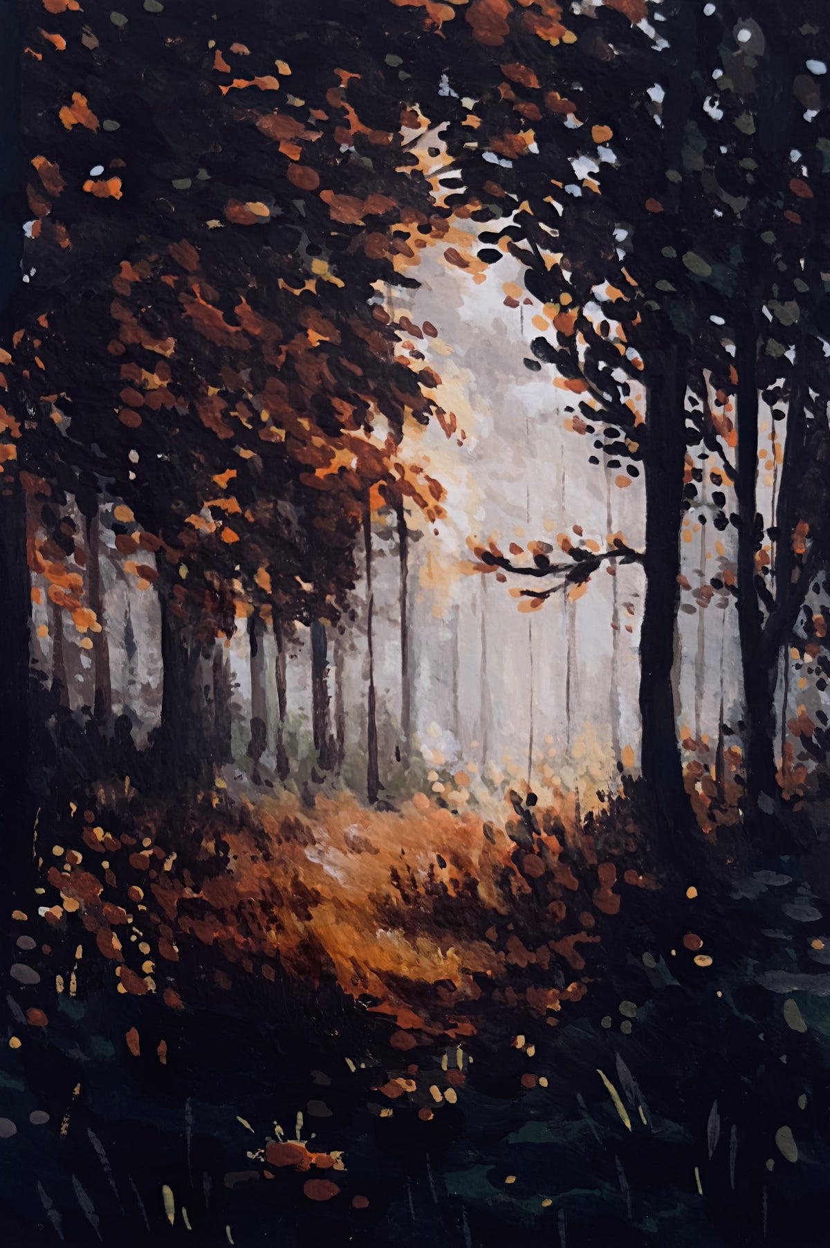 Original Painting | Small Gouache Forest