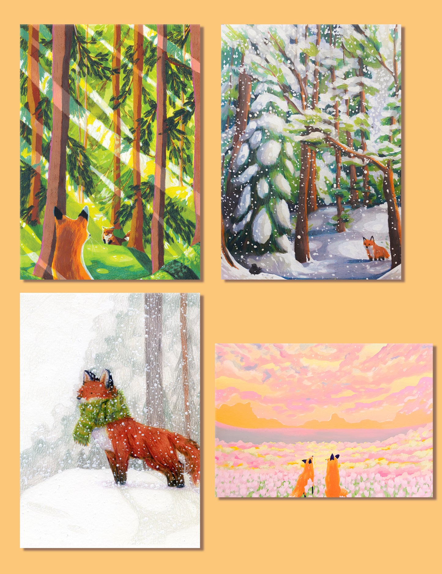 Tiny Print Bundle | Foxes!