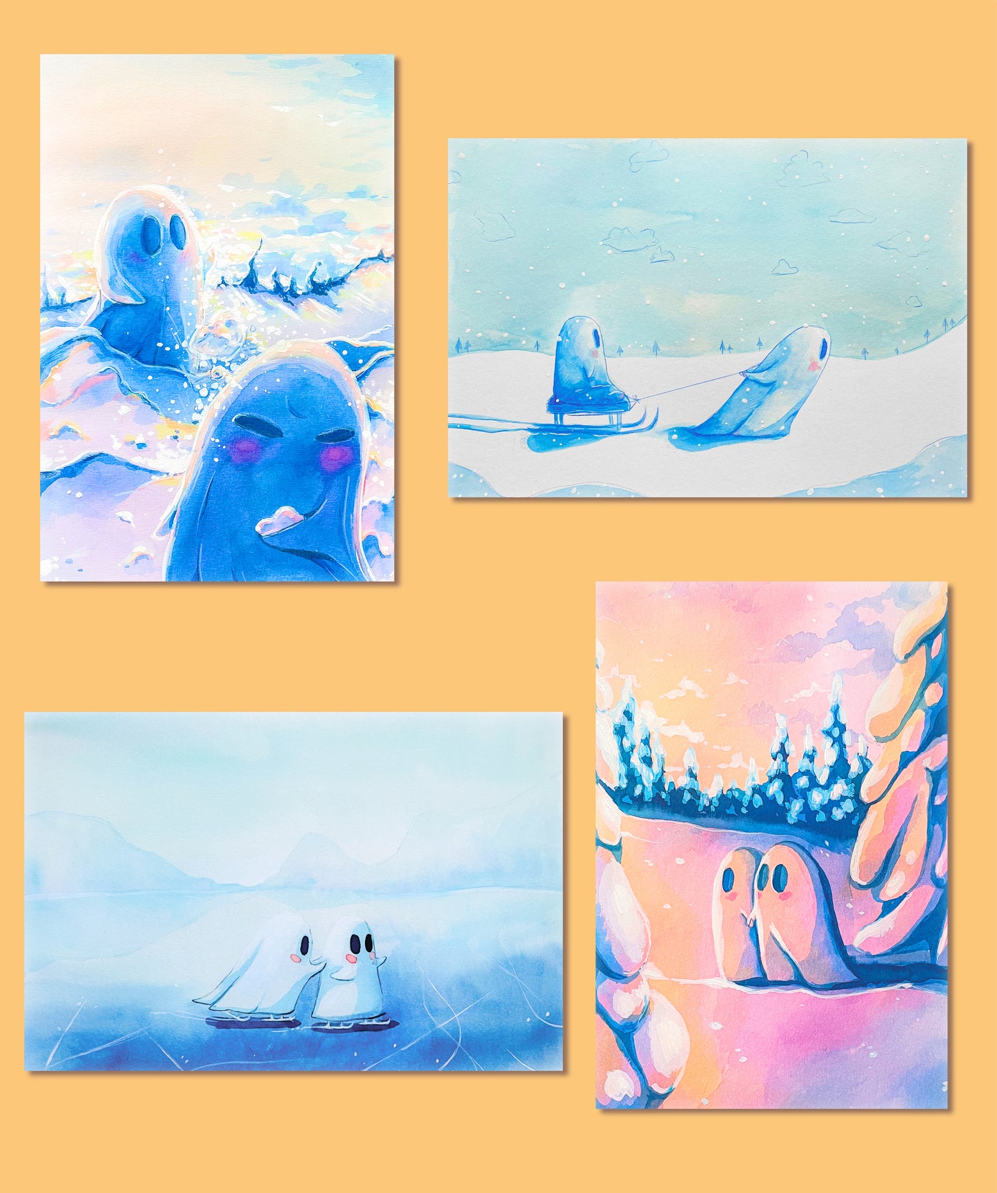 Tiny Print Bundle | Winter Ghosts