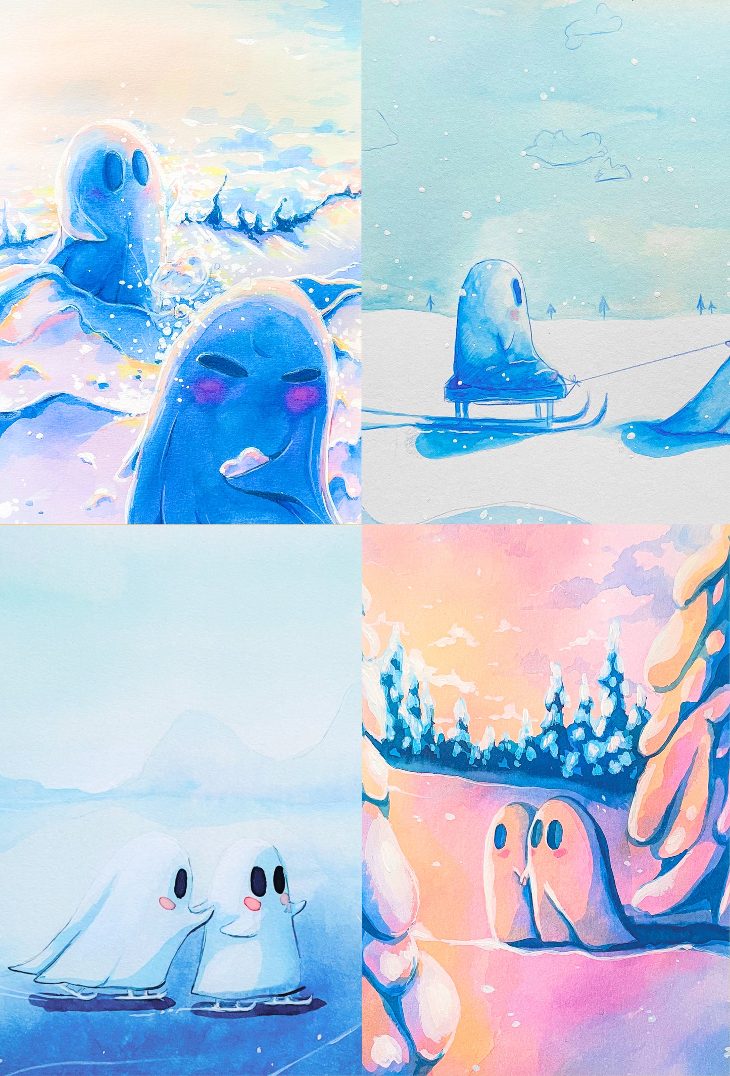 Tiny Print Bundle | Winter Ghosts